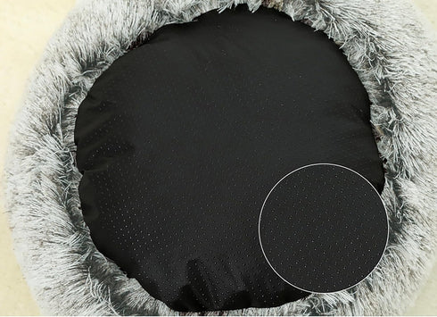 Dog Cave Bed for Small Dogs Cats, Anti-Anxiety Calming Plush Bed, Fluffy Covered Hooded Cozy Burrow, Washable,