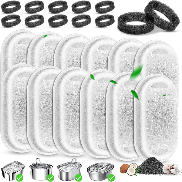 Cat Water Fountain Filter Replacement, 12 Pcs Cat Filters Pet Water Fountain
