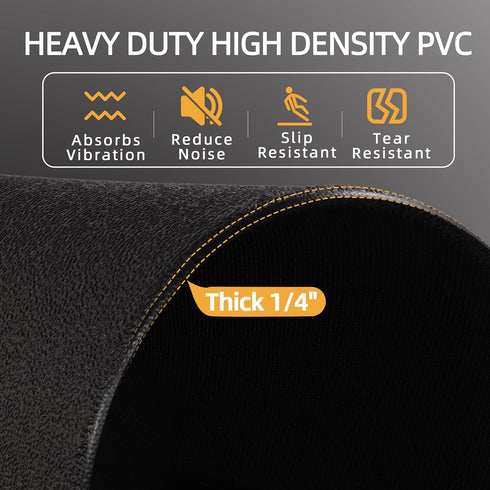 Signature Fitness High Density Home Gym Equipment Mat, 1/4" Thick, Multiple Sizes