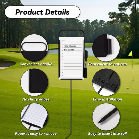 Niyanghome 4 50 4 Pcs Closest to The Pin Marker - Golf Metal Proximity Marker with Sheets Cards and Pens, Stainless