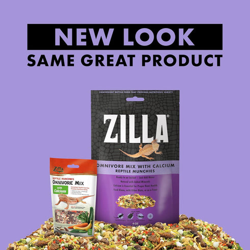 Zilla Reptile Munchies - Omnivore Mix with Calcium, 4 oz