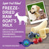 Shepherd Boy Farms Freeze Dried Raw Goats Milk with Probiotics for Dogs & Cats, Organic USA Fruits, High Protein Food