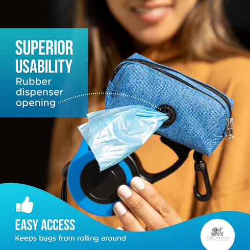 Premium Dog Poop Bag Holder for Leash - Stylish Dispenser for Easy Cleanup, Ideal for Dogs and Puppies