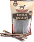 Bully Bunches All Natural 12 Inch Beef Jerky Sticks – Soft and Crunchy Gullet Chews - Odor Free, Rawhide Free
