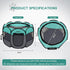Goozii Pet Cat Playpen for Indoor Cats Enclosed, Puppy Dog Play Pen for Outdoor Travel Camping (Medium Size, Green
