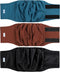 Leekalos Male Dog Diapers (3 Pack) - High Absorbing Belly Bands for Male Dogs, Washable Reusable Wraps (Black, Blue,