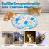 28" Brylex Interactive Cat Toys, Motion-Activated Rolling Ball with Play Mat, Automatic Hide-and-Seek Game, Fast & Slow
