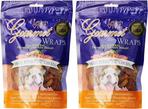Loving Pets Gourmet Sweet Potato & Chicken Wraps Dog Treats, 2 Count