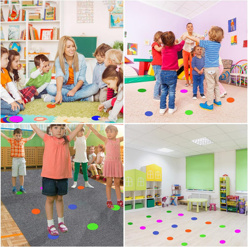 TuXHui 4 Inch 9 Inch 6/12/24/60Pcs & Poly Spot Markers for Gym Floor, Non-Slip Rubber Floor Dots Flat Cones, Agility