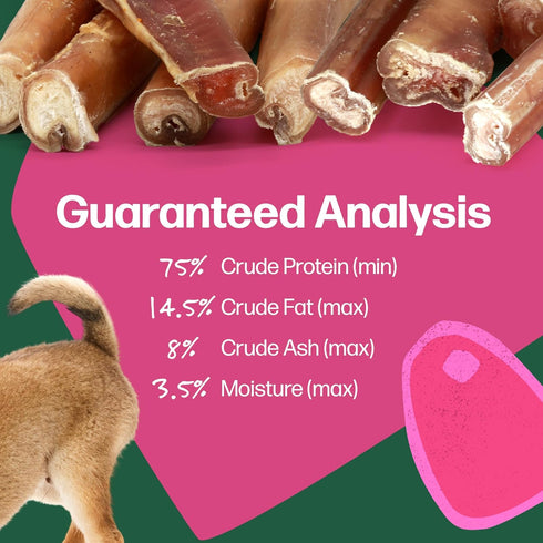 Willow&I Bully Sticks for Dogs - 6 Inch Bully Sticks for Medium & Small Dogs (14 Pack), Premium 100% Grass Fed Beef