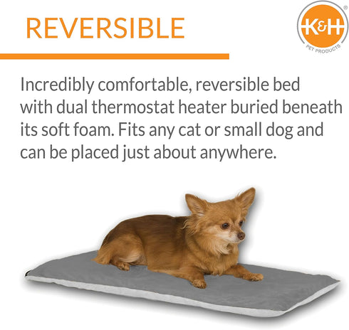 K&H Pet Products Thermo-Pet Mat - Gray 14 X 28 Inches