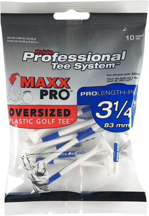 Pride Golf MaxxPro Oversized Plastic Tees - 10 Pack