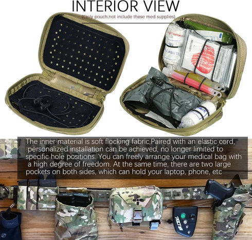 Immediate Ifak Pouch-Rapid Deployment Tactical MOLLE Trauma Kit Pouches, Quick Release Tear-Off Medical First Aid Kit