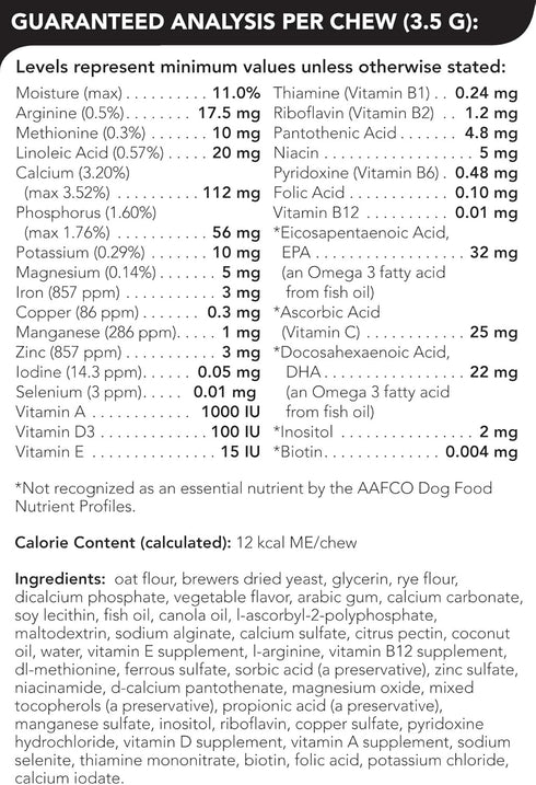 VETRISCIENCE Canine Plus MultiVitamin for Senior Dogs, 60 Chews, Vet Recommended