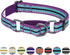 Blueberry Pet 3M Reflective Multi-Colored Stripe Martingale Dog Collar, Small, Violet and River Blue, Heavy Duty