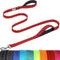 VIVAGLORY Twingrip Dog Leash - Double Handle for Training & Walking, Reflective Heavy Duty, 6ft x 1in, Red