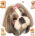 PET SHOW 50Pcs/25Pairs Hair Clips for Small Dogs, Cute 1 Inch Puppy Barrettes, Mini Bone Shaped Snap Hair Bows