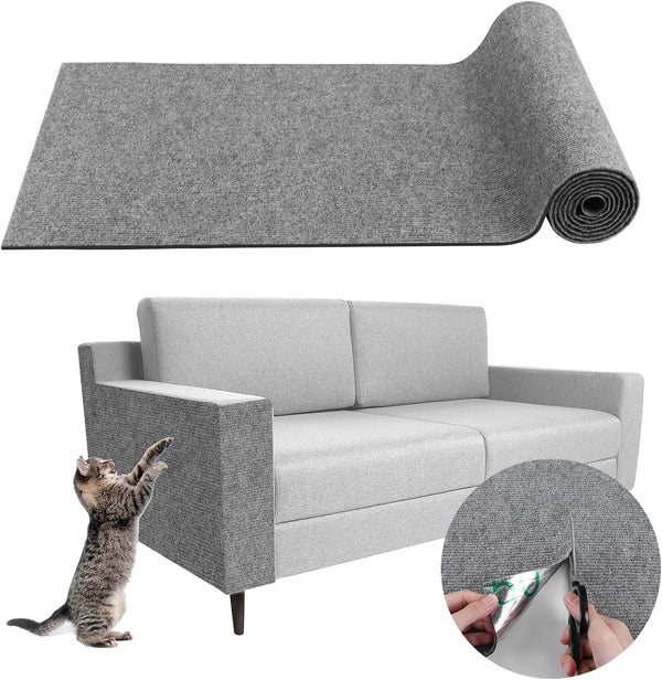 Climbing Cat Scratcher Mat, Trimmable Carpet 78.7’’x15.8’’, Self-Adhesive Replacement for Cat Tree & Wall Furniture
