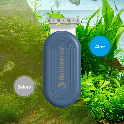 2 0.2-0.7 Inch fishkeeper Magnetic Aquarium Glass Cleaner, Fish Tank Algae Scraper Cleaner Tools with Detachable Blades