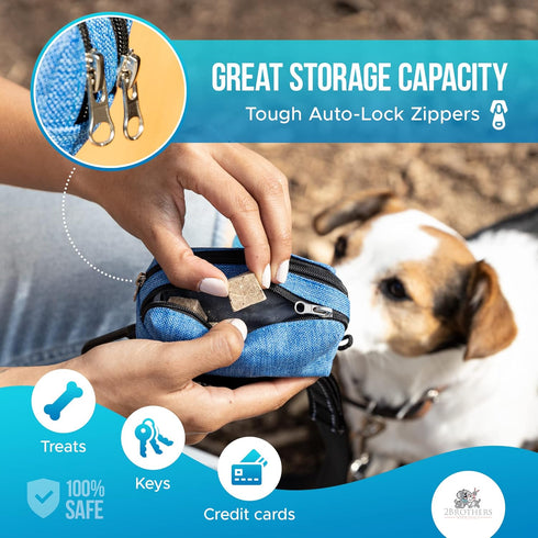 Premium Dog Poop Bag Holder for Leash, Stylish Dispenser for Easy Cleanup, Ideal for Dogs and Outdoor Walks (Purple)