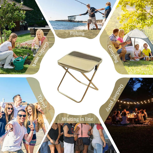Backpack Collapsible Stool Foldable Stool Pocket Chair Portable Stools Seat for Camping Fishing Hiking Outdoor Travel