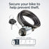 Schwinn Bike Key Lock, Braided Steel Cable, 6 feet x 8mm, 2 Keys Included, Security Level 1