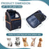 JESPET & GOOPAWS Collapsible Pet Carrier Backpack for Dogs and Cats, Breathable Mesh for Hiking and Camping (Navy Blue)