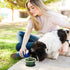 Collapsible Dog Bowl with Non Skid Suction Base, 100% Pure Silicone Foldable Water Bowl, 350mL