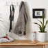 Bone Dry Pet Robe Collection - Embroidered Microfiber Bath Robe for Dogs & Cats, Medium, Gray