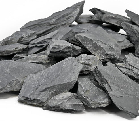 Unocho Natural Slate Rocks for Aquarium Aquascaping, Terrariums, Reptile Enclosures, Wargaming, 5lbs