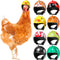 Skylety 8 Pieces Hens Helmet, Chicken Pet Safety Helmet, Funny Bird Hat Headwear for Chicken, Parrot, Parakeet
