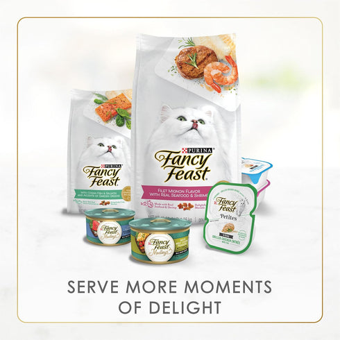 7 (Pack 24) 3 oz. Purina Fancy Feast Wet Senior Cat Food Years Plus Chicken Feast Pate - of Cans