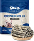 PAWUP Cod Skin Rolls Dog Treats Natural High Omega 3 Dog Snacks,