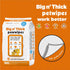 Petkin Big N' Thick Paw Wipes for Dogs, 100 Large Wipes for Cleaning Dirty Paws After Walks, Orange Scent