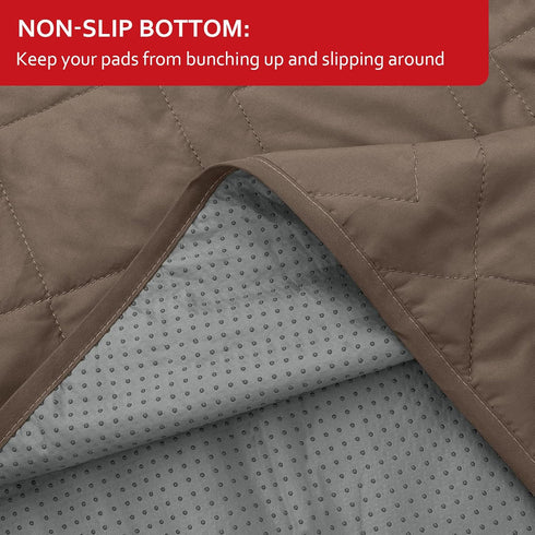 Waterproof Dog Bed Cover Blanket with Non-Skid Bottom, Couch Protector for Dogs, Mattress Protector, Chocolate (86" X