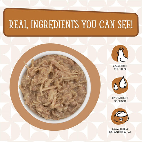 Weruva Cats in The Kitchen Fowl Ball, Chicken & Turkey Au Jus Cat Food, 3.2 oz Can, Pack of 24