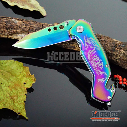 KCCEDGE BEST CUTLERY SOURCE EDC Pocket Knife, Razor Sharp Edge Drop Point Blade, Camping Gear