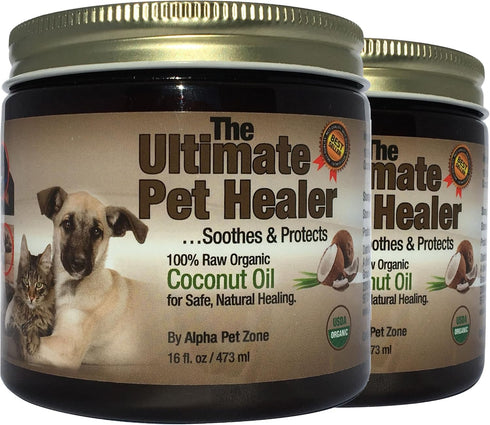 Organic Coconut Oil for Dogs & Cats Skin and Coat, 32 oz,