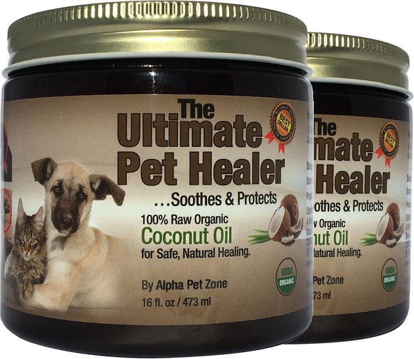 Organic Coconut Oil for Dogs & Cats Skin and Coat, 32 oz,