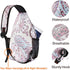 MOSISO Sling Backpack, Travel Hiking Daypack Pattern Rope Crossbody Shoulder Bag in National Style