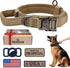 Tactical Dog Collar - Adjustable Military Nylon Collar with Handle and Heavy Duty Metal Buckle for Dogs