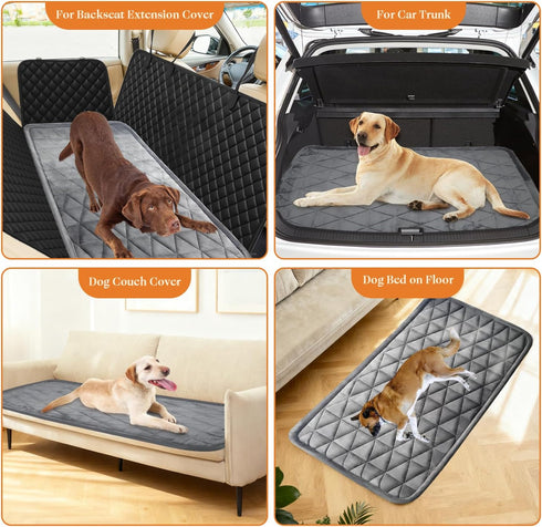 Petskd Non-Slip Dog Bed for Car Back Seat Cover, Soft Pet Mat fits Backseat Extenders, Portable and Easy Clean Dog Mats