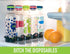 Reduce WaterWeek 20oz Reusable Water Bottle Set of 5 - BPA-Free, Leak Proof Cap, Plus Fridge Tray