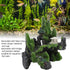 Pssopp Aquarium Mountain View Rockery - Artificial Hill Fish Tank Landscape Ornament for Tortoise and Fish