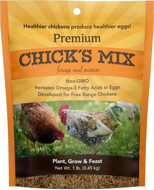 Barenbrug Premium Free Range Chicks Mix Forage Seed Mixture I 1 lb, One Pack