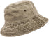 Wide Brim Washed Denim Cotton Bucket Hat, Flat Top Cap for Fishing Hiking Beach Sports