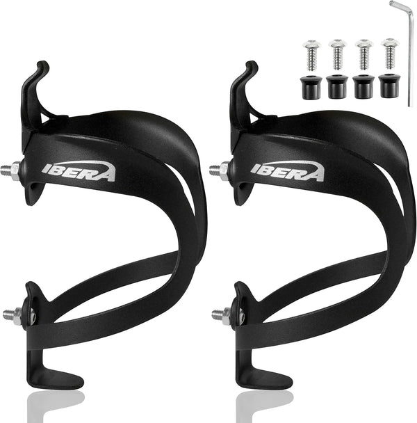 Ibera Bike Water Bottle Holder, Lightweight Aluminum Cage, Quick Access for Standard & Oversized Bottles