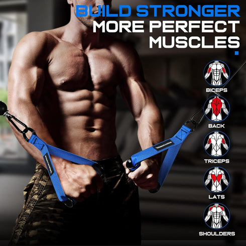 RENRANRING Gym Exercise Handles, Replacement Handle Attachments for Cable Machine Pulleys, Resistance Band and Strength