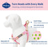 Blueberry Pet Step-in Velvety Polka Dot Flocking Dog Harness, Baby Pink, Chest Girth 26" - 39", Large, Adjustable