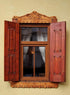WM63905 (18 13 Wallmonkeys Stylish Window with Shutters Wall Decal Peel and Stick Graphic in H x in W)